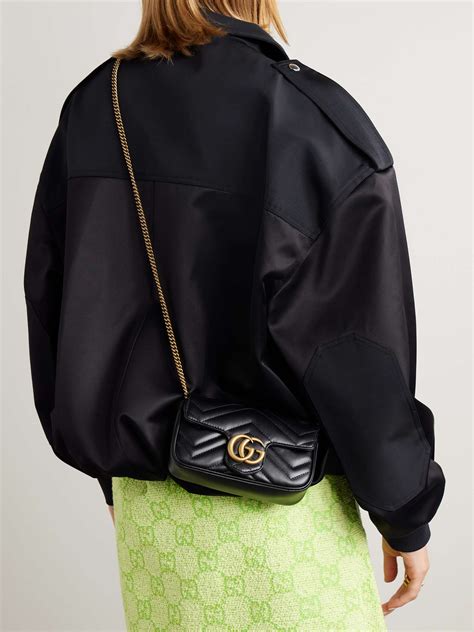 sacoche gucci marron|gucci marmont quilted leather handbag.